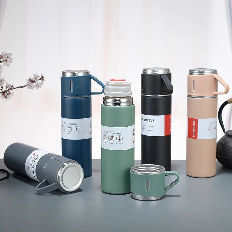 Garrafa Térmica Inox 500ml — Mantém Quente ou Frio por Até 12h