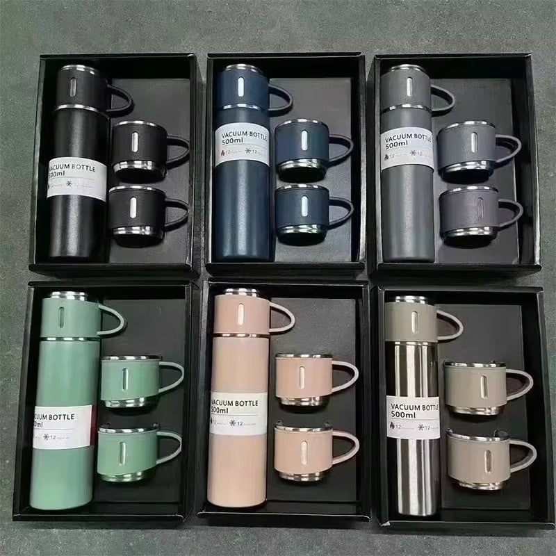 Garrafa Térmica Inox 500ml — Mantém Quente ou Frio por Até 12h