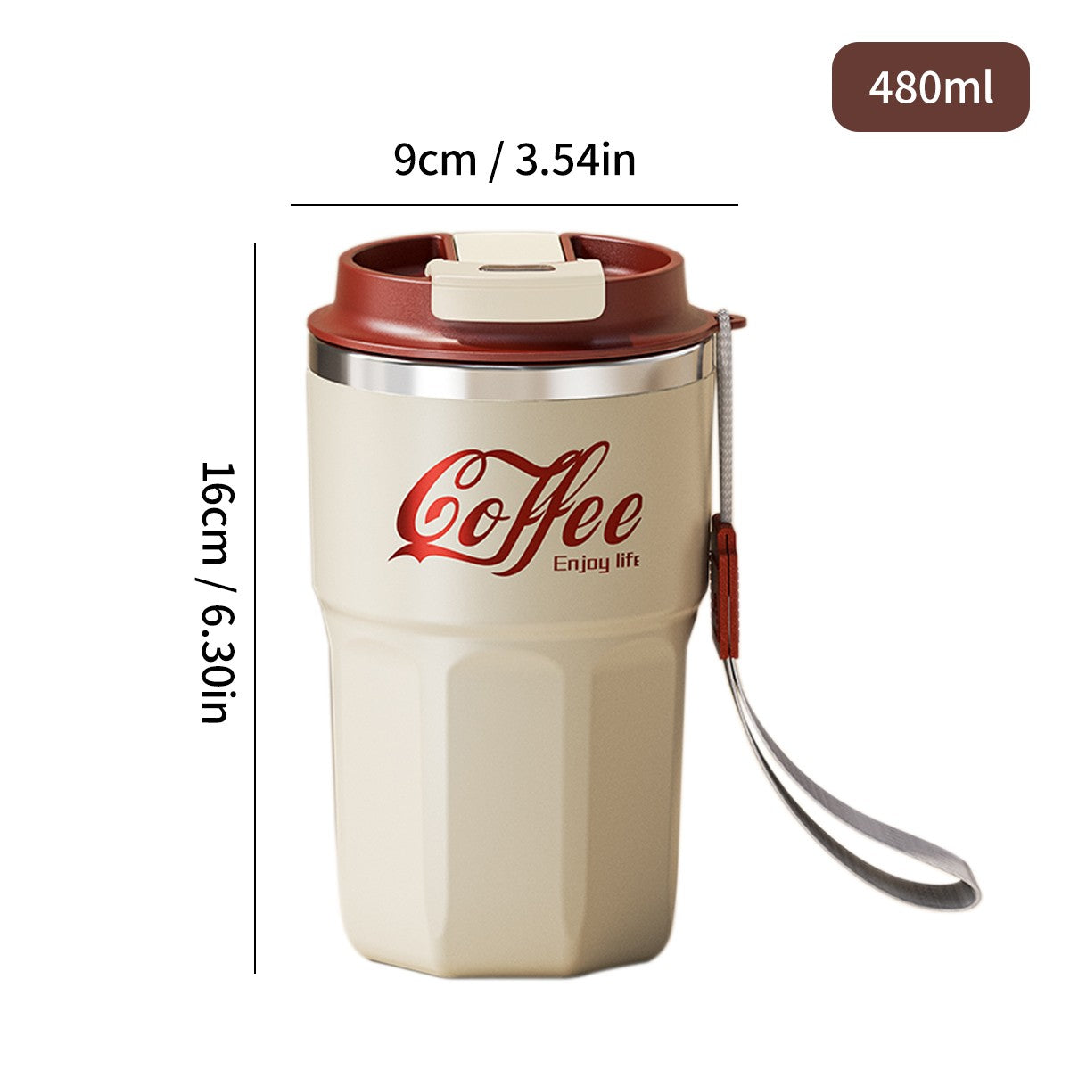 Copo Térmico Aço Inox 400ml ou 480ml