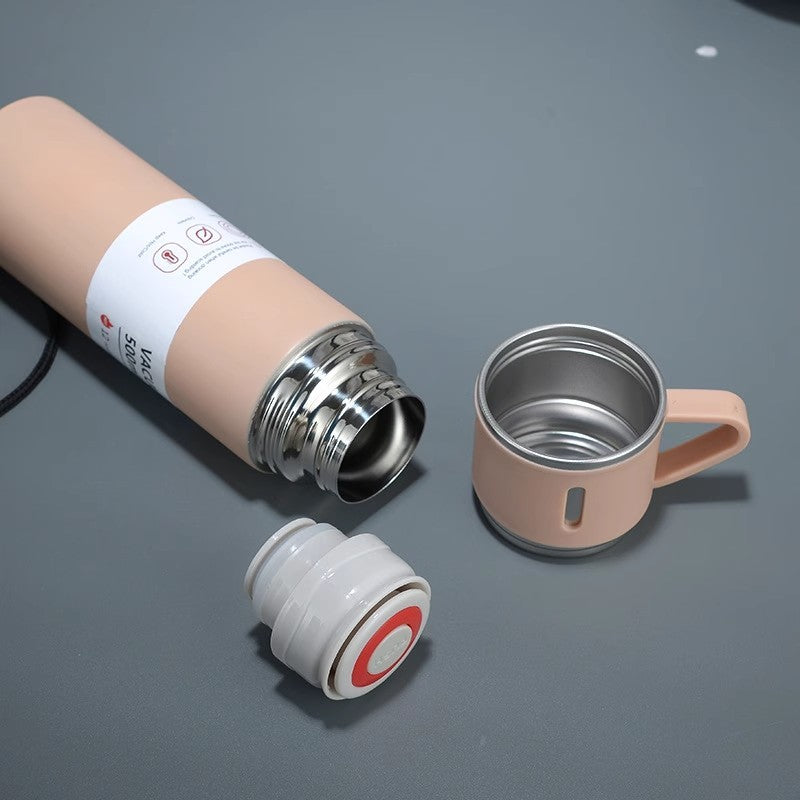 Garrafa Térmica Inox 500ml — Mantém Quente ou Frio por Até 12h