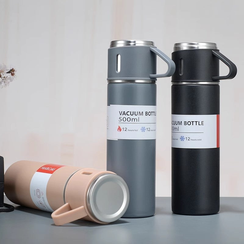 Garrafa Térmica Inox 500ml — Mantém Quente ou Frio por Até 12h