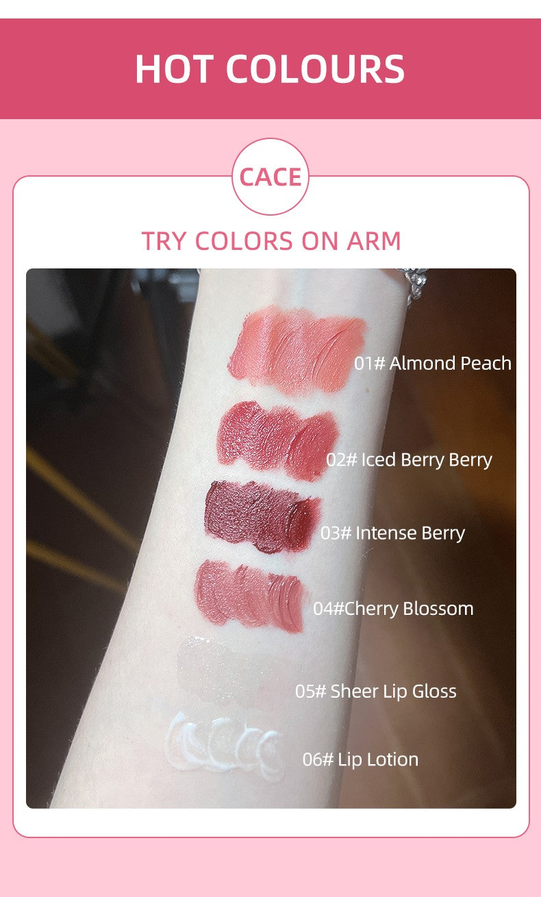 Conjunto Labial Rosa — 6 peças + presentinho