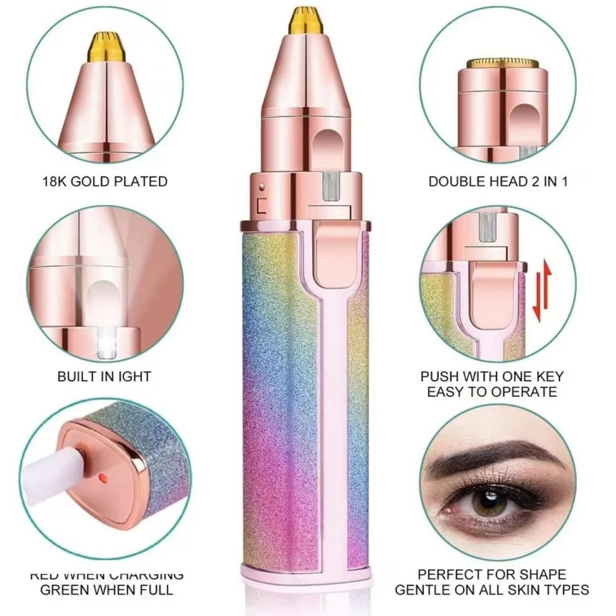 Depilação facial para mulheres, mini removedor de pelos, barbeador elétrico p