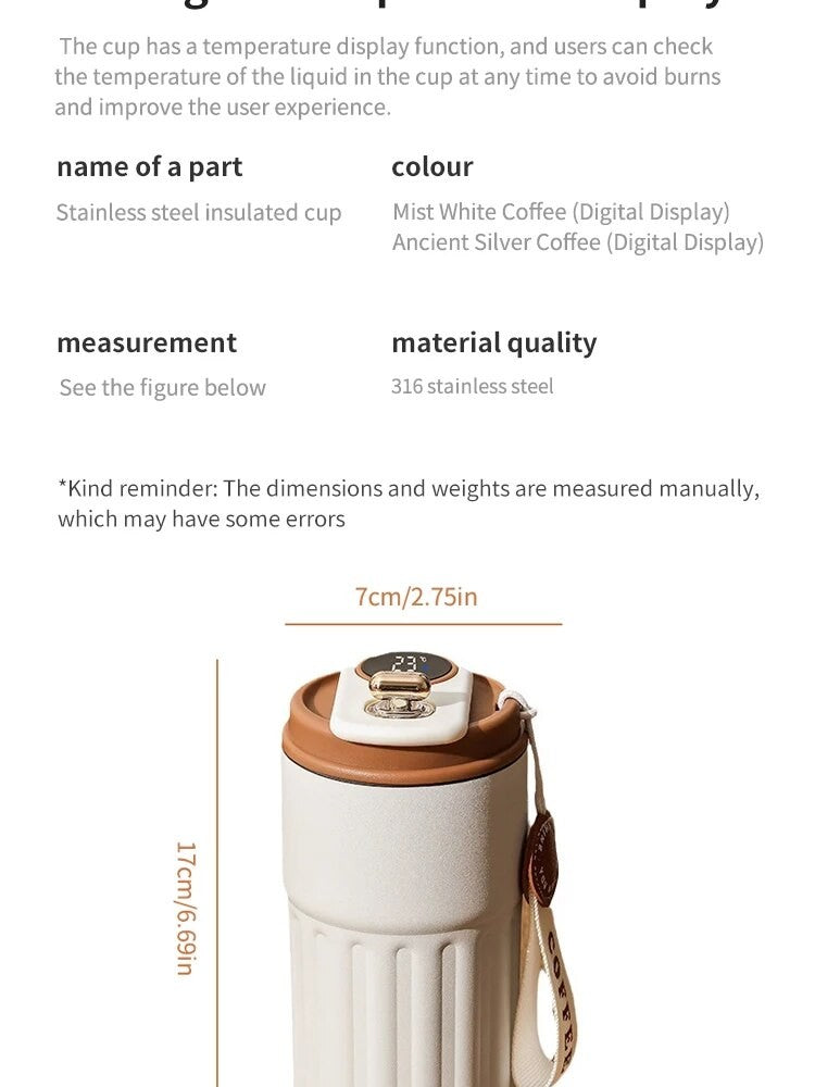 Copo Térmico com Display de Temperatura – 380ml