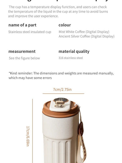 Copo Térmico com Display de Temperatura – 380ml