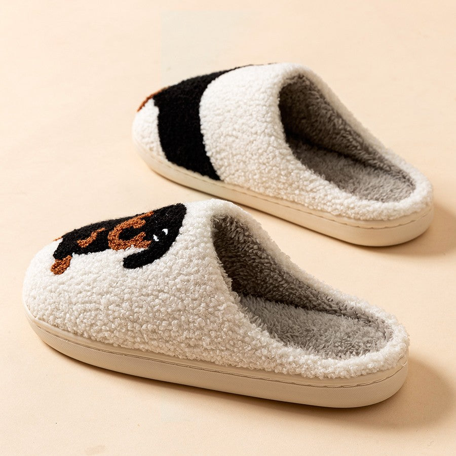 Pantufas de Algodão com Estampa de Cachorro Salsichinha