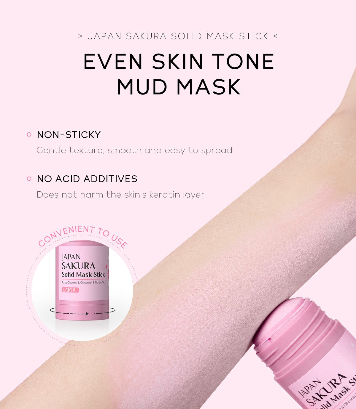 Bastão de Máscara Sólida Sakura LAIKOU — 40g