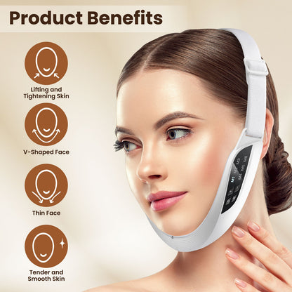Massageador Facial V-Face com Microcorrente Recarregável
