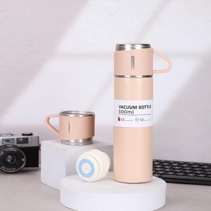 Garrafa Térmica Inox 500ml — Mantém Quente ou Frio por Até 12h