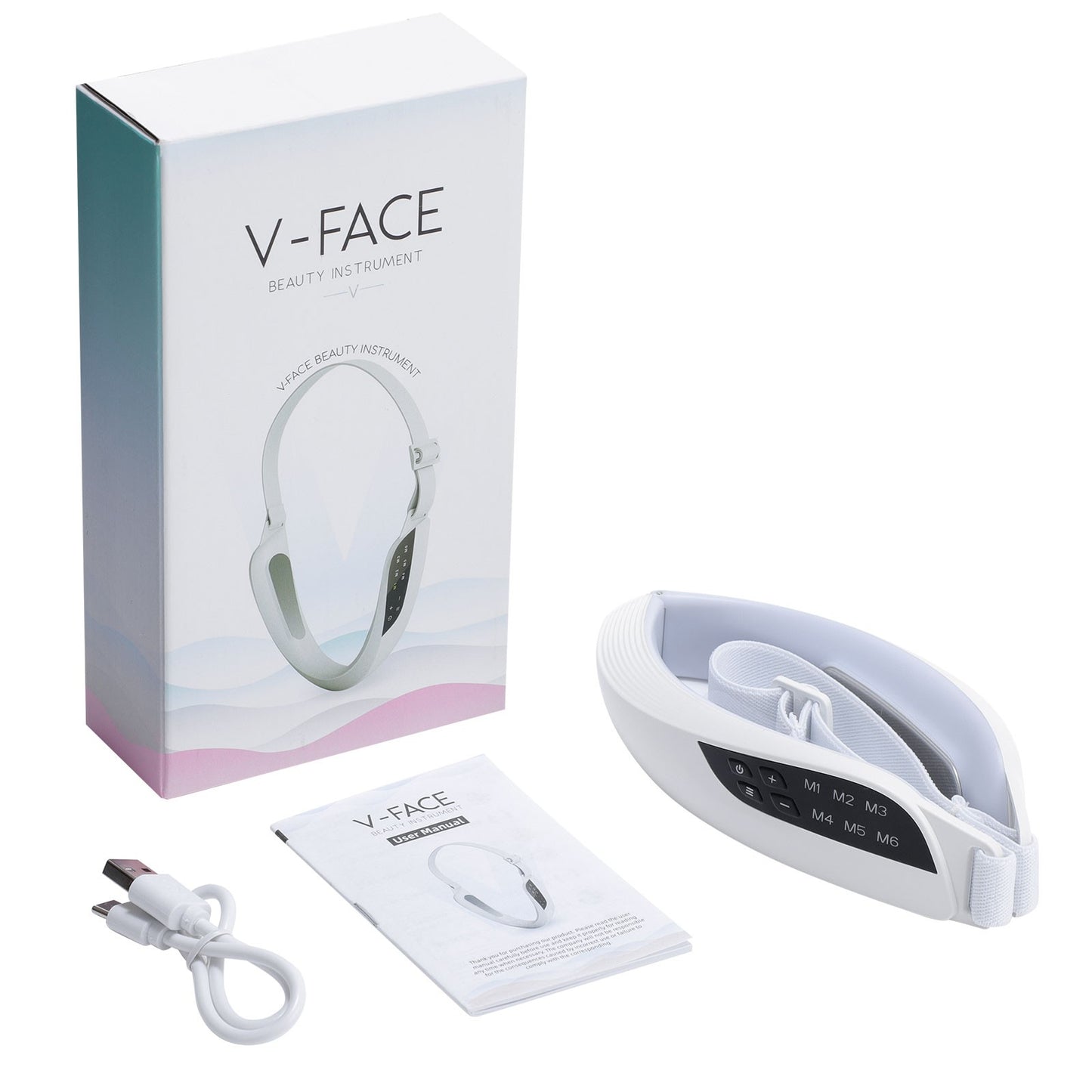 Massageador Facial V-Face com Microcorrente Recarregável