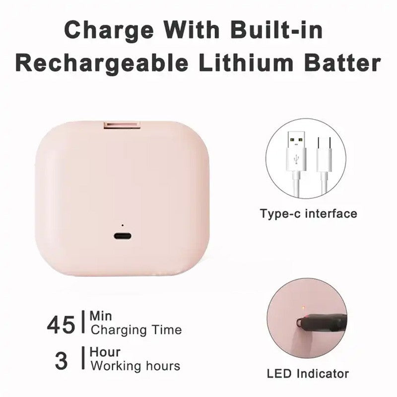 Mini Espelho Cosmético Dobrável com Luz