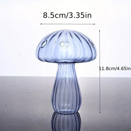 Vaso Cogumelo de Vidro Colorido