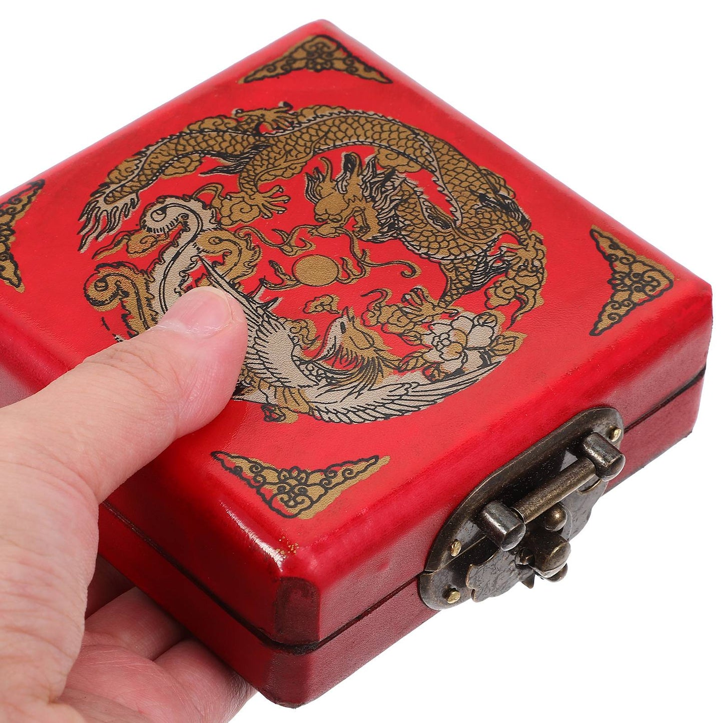 Caixa Decorativa para Joias – Estilo Oriental com Acabamento em Madeira