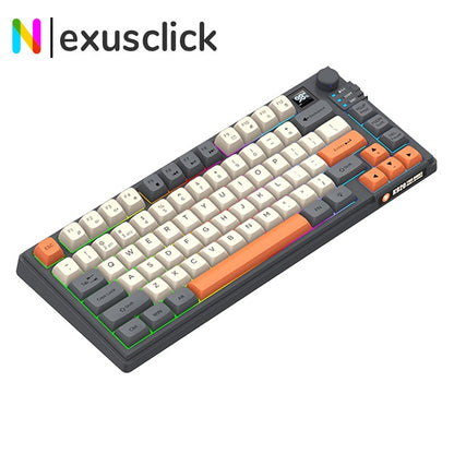 Kit Teclado e Mouse Ergonômicos com Tela, RGB e Precisão 1600DPI