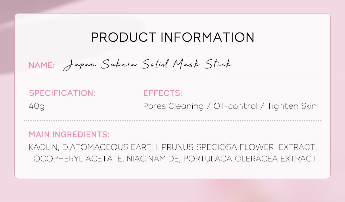 Bastão de Máscara Sólida Sakura LAIKOU — 40g