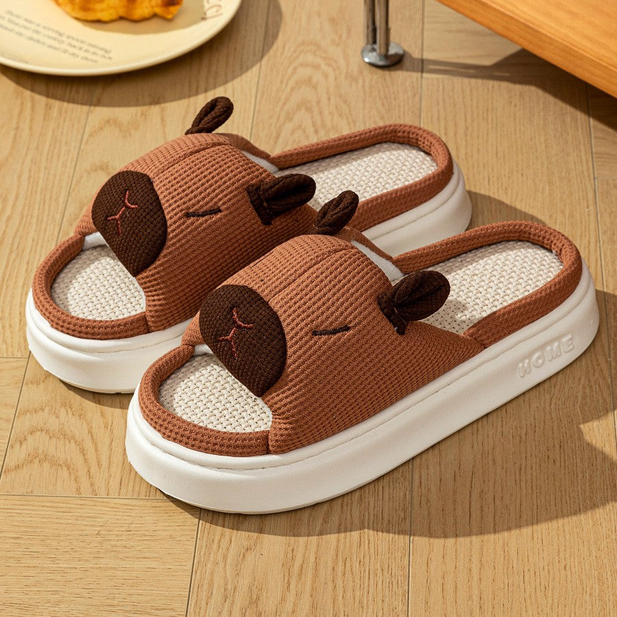 Pantufas Femininas Estampa de Capivara