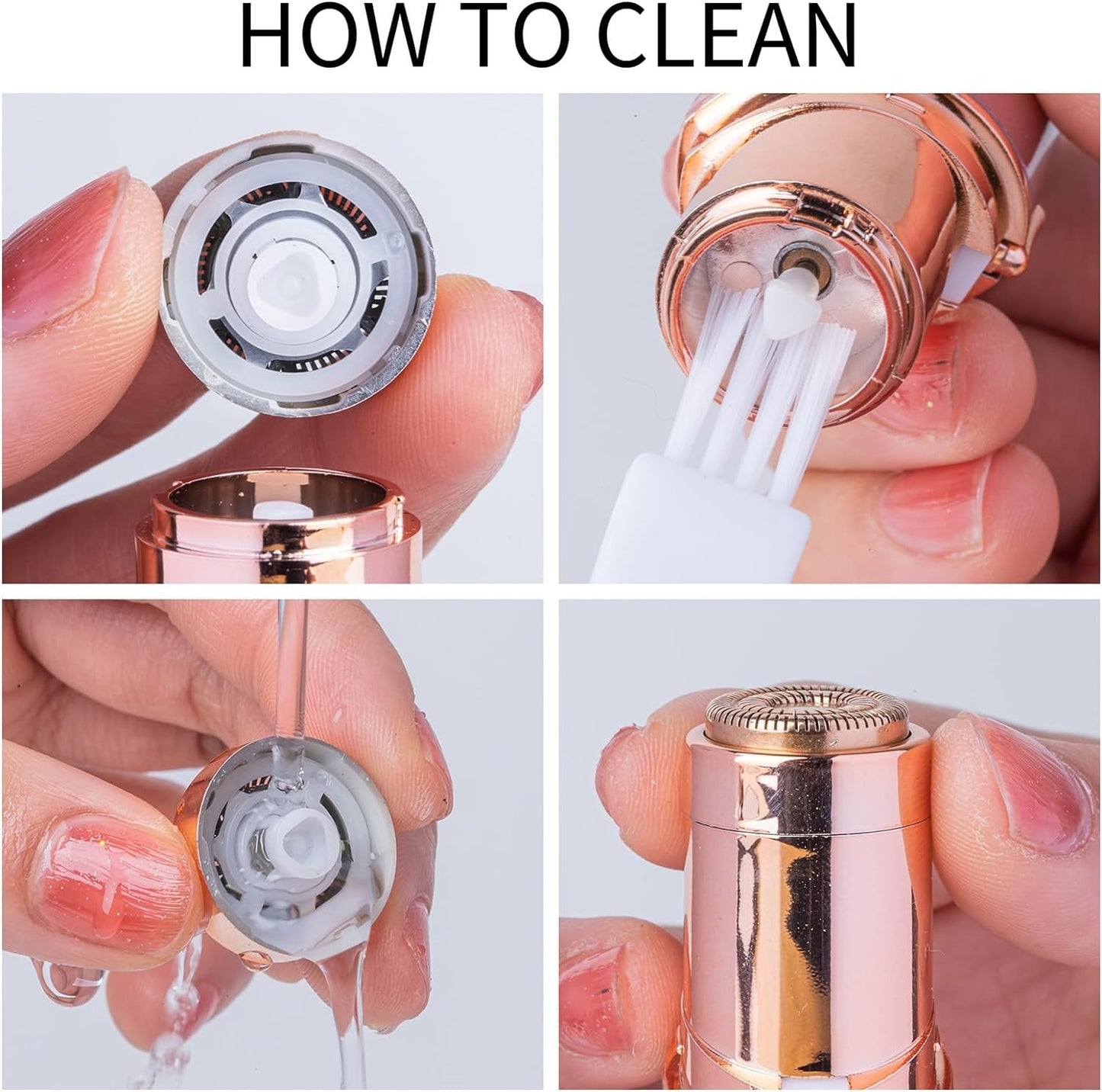 Depilação facial para mulheres, mini removedor de pelos, barbeador elétrico p