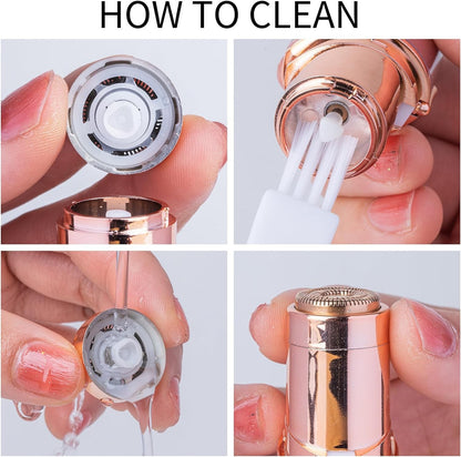 Depilação facial para mulheres, mini removedor de pelos, barbeador elétrico p