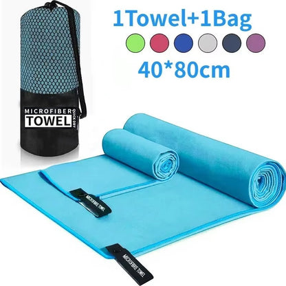 Toalha de Microfibra 40x80cm | Secagem Rápida & Alta Absorção