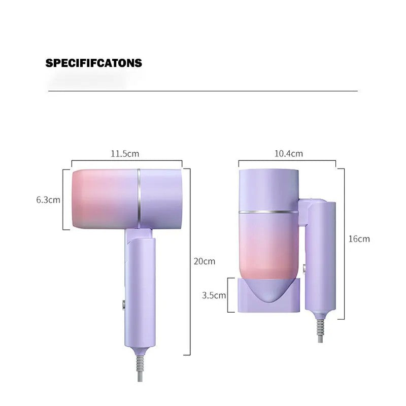 Secador de Cabelo Portátil com Cabo Dobrável 750W