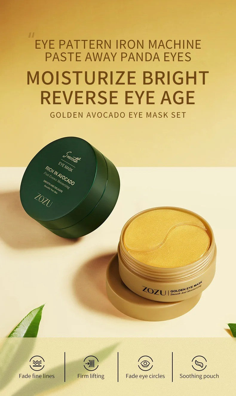 Máscara para Olhos Abacate & Ouro – 120 unid
