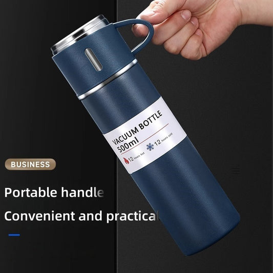 Garrafa Térmica Inox 500ml — Mantém Quente ou Frio por Até 12h