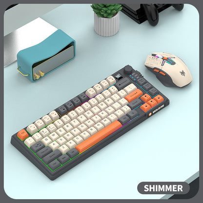 Kit Teclado e Mouse Ergonômicos com Tela, RGB e Precisão 1600DPI