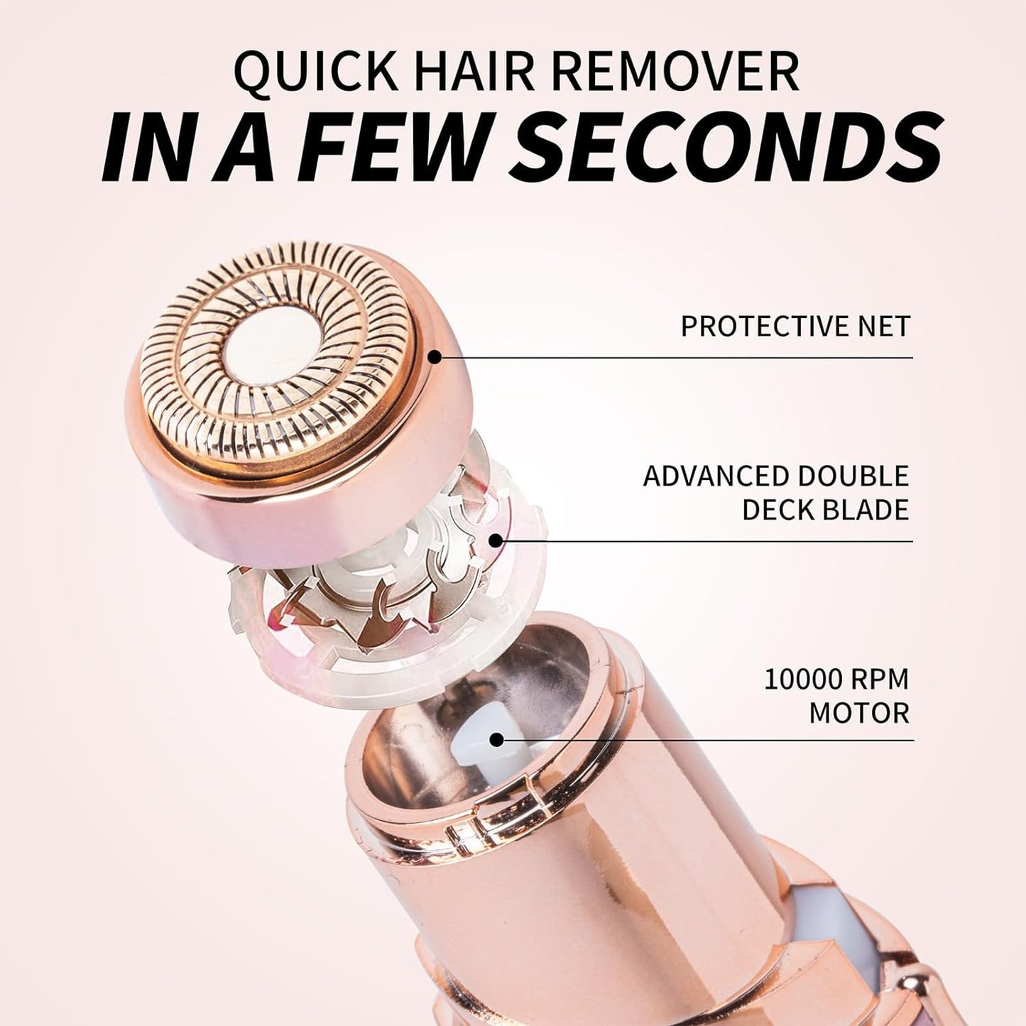 Depilação facial para mulheres, mini removedor de pelos, barbeador elétrico p