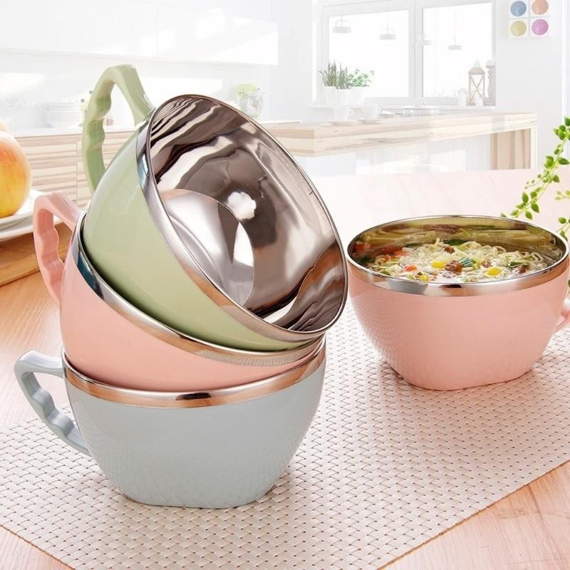 Tigela de Macarrão Inox com Isolamento