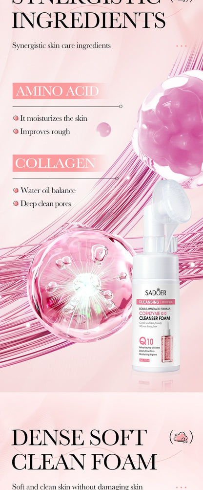 Espuma de Limpeza Facial - SAODER Q10 + Vitamina C