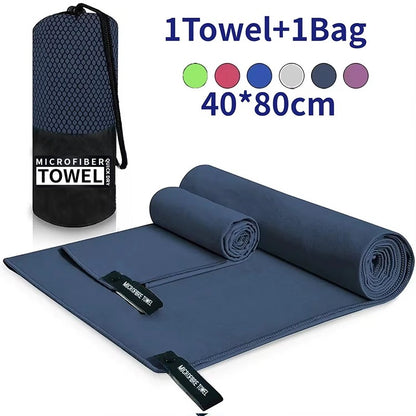 Toalha de Microfibra 40x80cm | Secagem Rápida & Alta Absorção