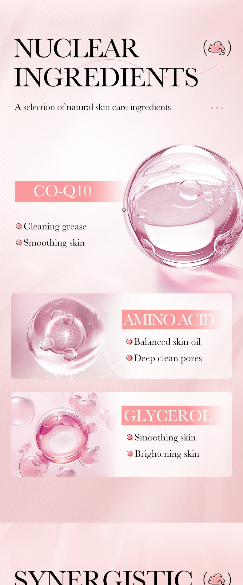 Espuma de Limpeza Facial - SAODER Q10 + Vitamina C
