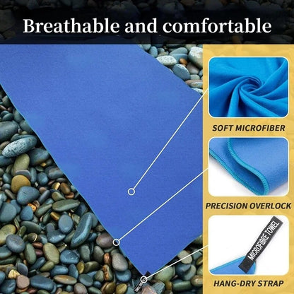 Toalha de Microfibra 40x80cm | Secagem Rápida & Alta Absorção