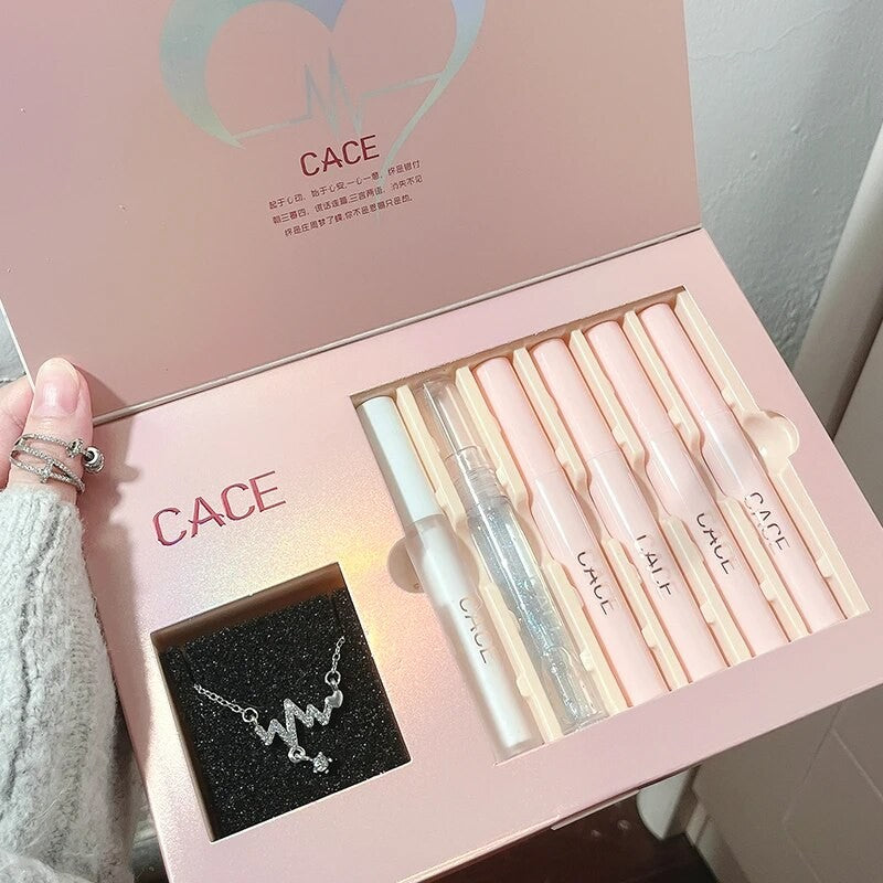 Conjunto Labial Rosa — 6 peças + presentinho