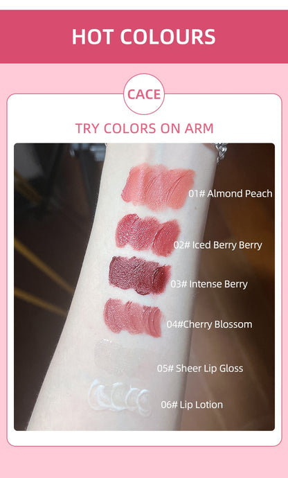 Conjunto Labial Rosa — 6 peças + presentinho