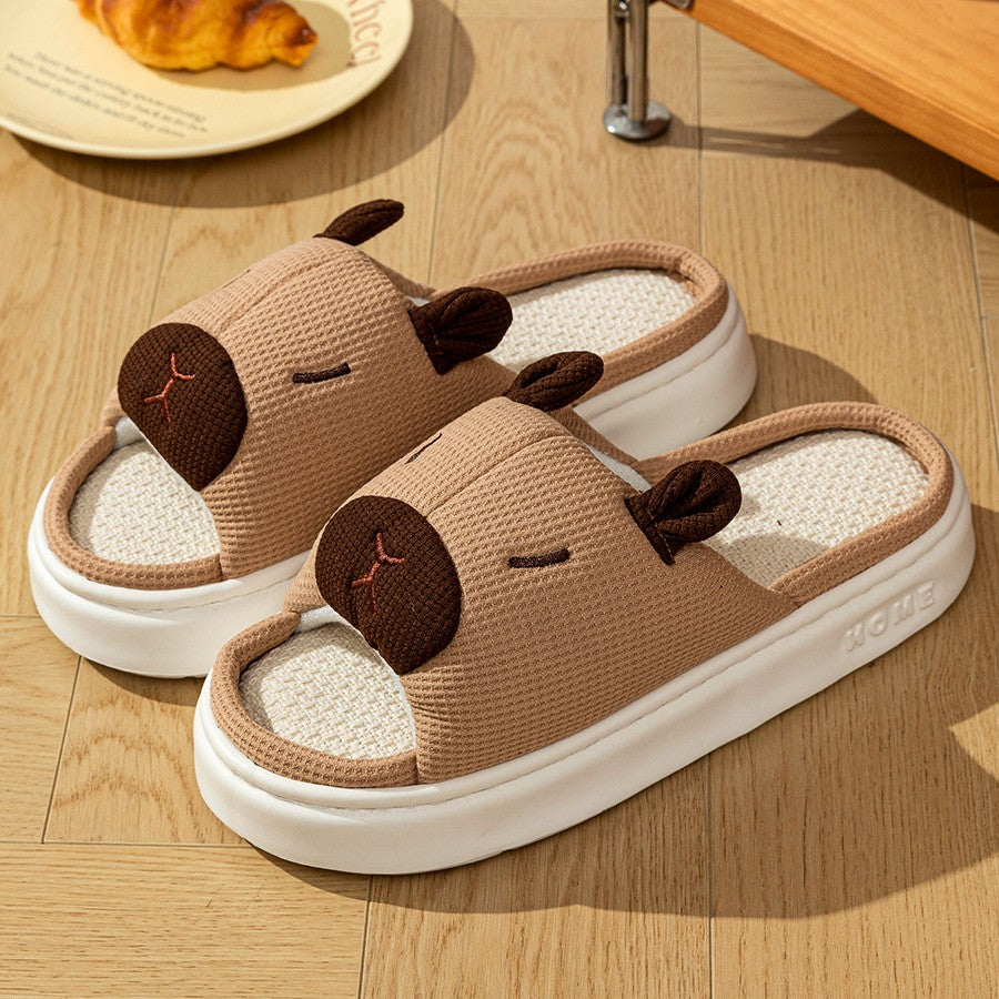 Pantufas Femininas Estampa de Capivara