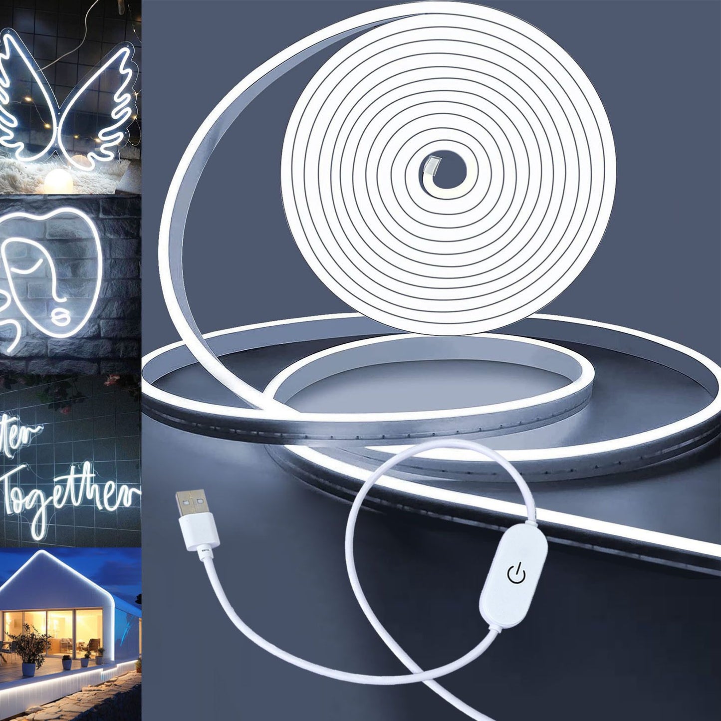 Fita LED Decorativa Shine-Tale com Conexão USB — Neon Flexível
