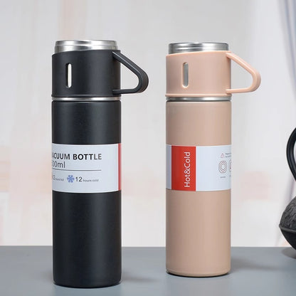 Garrafa Térmica Inox 500ml — Mantém Quente ou Frio por Até 12h