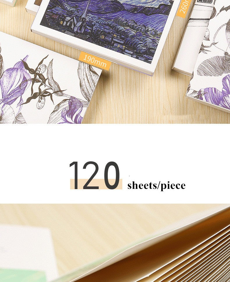 Caderno Artístico Panwenbo - 120 Folhas para sua Imaginação