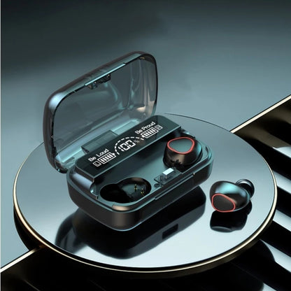Fone de Ouvido Bluetooth 5.1 com Case LED Digital Bateria de Longa Duração