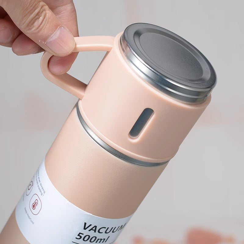 Garrafa Térmica Inox 500ml — Mantém Quente ou Frio por Até 12h