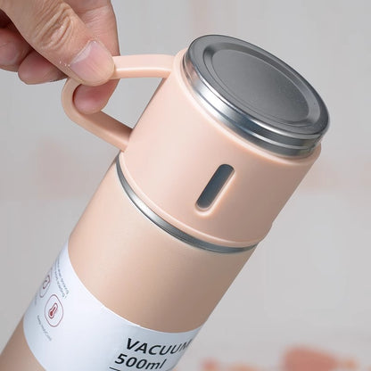 Garrafa Térmica Inox 500ml — Mantém Quente ou Frio por Até 12h