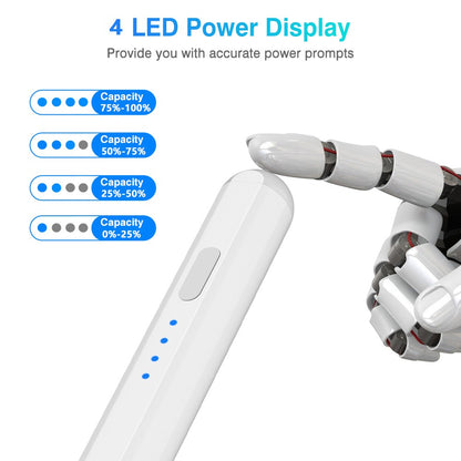 Caneta para Tela Sensível ao Toque com Carregamento Wireless e Sucção Magnética – Compatível com Tablets