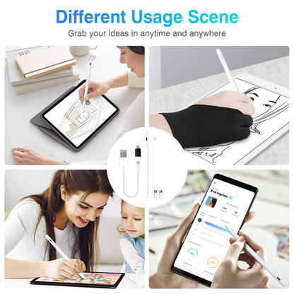 Caneta para Tela Sensível ao Toque com Carregamento Wireless e Sucção Magnética – Compatível com Tablets