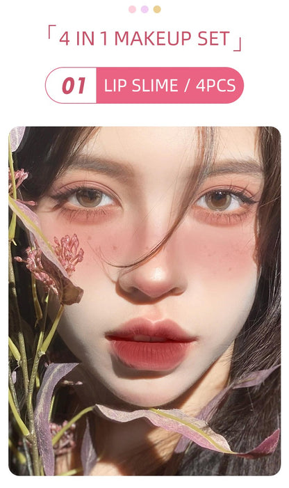 Conjunto Labial Rosa — 6 peças + presentinho