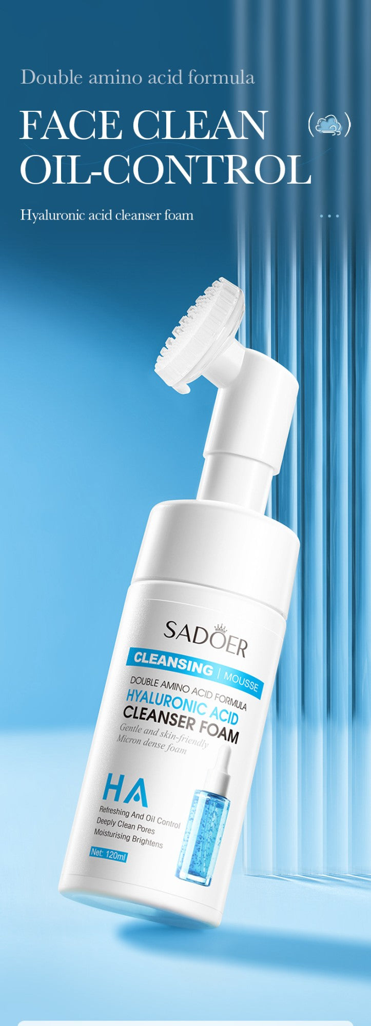 Espuma de Limpeza Facial - SAODER Q10 + Vitamina C