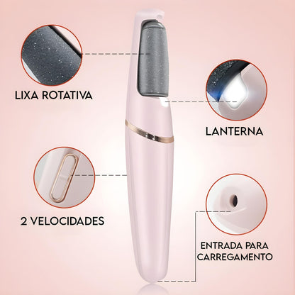 Lixa Elétrica Recarregável para Pés